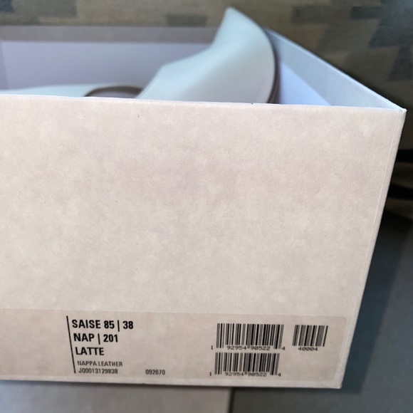 Jimmy Choo Saise 85 heels pump latte nappa leather 35.5/5.5 NWT - Picture 15 of 16